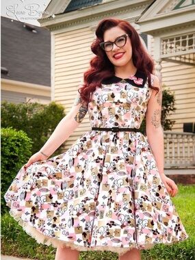 Pinup Couture squirrel print June bug dress